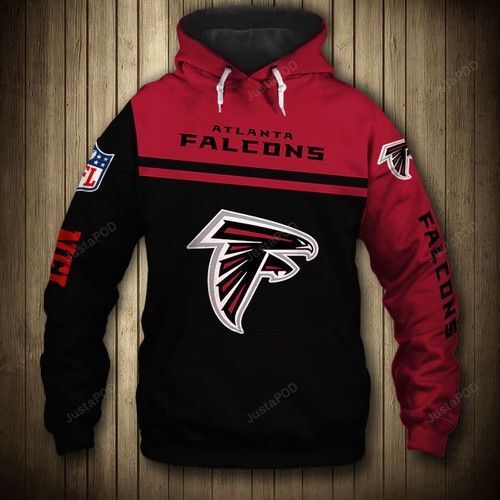 Official Atlanta Falcons Skull Design 3D All Over Print Zip Up Hoodie - Perfect Gift For Fans