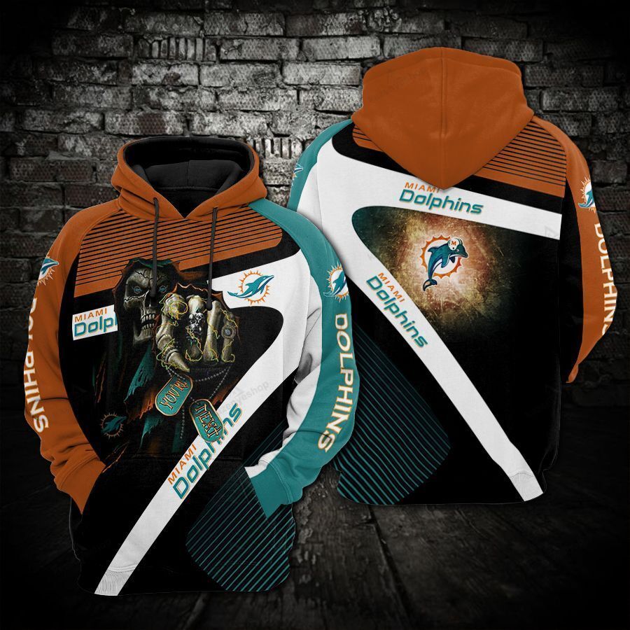 Official Miami Dolphins Nfl 3D Printed Zip Hoodie - Perfect Gift For Fans