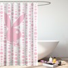 Official Playboy Bunny Pink Water Resistant Shower Curtain Large Included Bathroom Decor