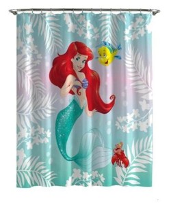 Officially Licensed Disney The Little Mermaid Ariel Shower Curtain for Kids' Bathroom Decor