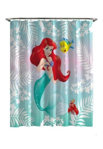 Officially Licensed Disney The Little Mermaid Ariel Shower Curtain for Kids' Bathroom Decor