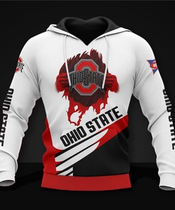 Ohio State Buckeyes 3D Zip Hoodie - Long Sleeve Gift For Fan
