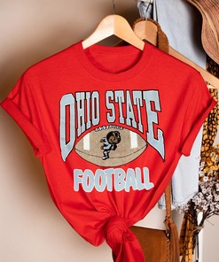 Ohio State Buckeyes Graphic Football Crewneck Sweatshirt for Men and Women