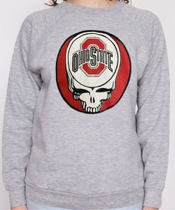 Ohio State Buckeyes Vintage Style Skull T-Shirt Hoodie Sweater