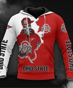 Ohio State Buckeyes Zip Hoodie 3D - Long Sleeve Zip Hoodie For Fan