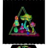 Oil Painting Colorful Mushrooms Printed Bathroom Tub Set With Waterproof Fabric Shower Curtain