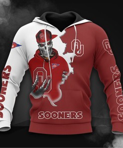 Oklahoma Sooners Skull 3D Hoodie - Gifts For Fans