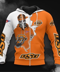 Oklahoma State Cowboys Skull 3D Hoodie - Gifts For Fans