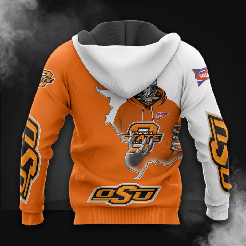 Oklahoma State Cowboys Zip Hoodie 3D - Long Sleeve Zip Hoodie For Fan