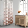 Ombre Floral Burst Unique Shower Curtain For Mid Century Modern Bathroom Decor