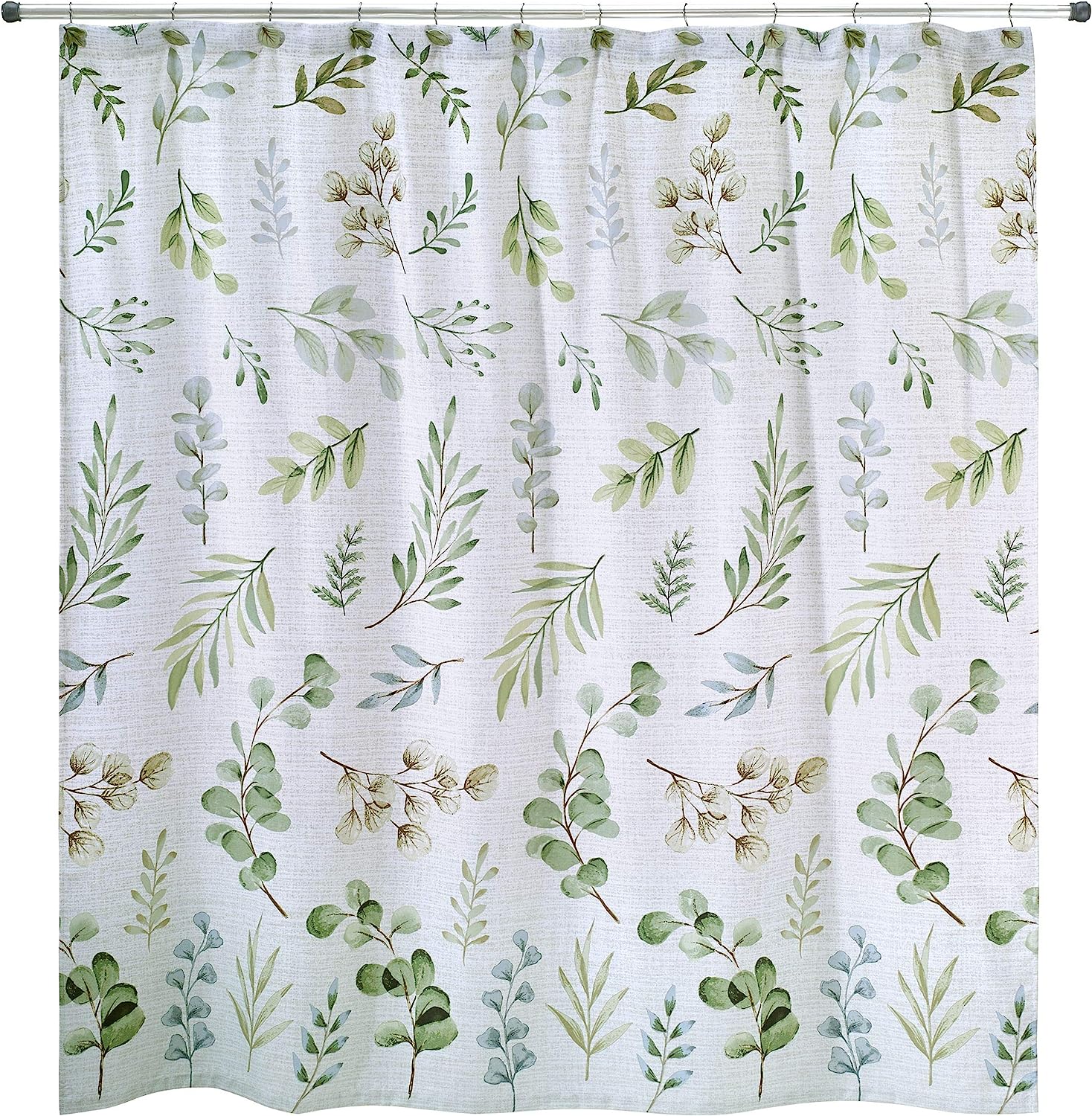 Ombre Leaves Botanical Shower Curtain - Avantis Fabric Bathroom Decor