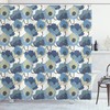 Ombre Romantic Flowers Print Shower Curtain With Elegant Design