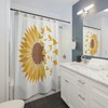 One Big Sunflower Shower Curtain - Nature Inspired Floral Design for Bathroom