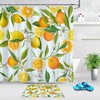Orange And Lemon Pattern Print Fruit Shower Curtain For Bathroom