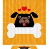 Orange Dog Print Waterproof Fabric Shower Curtain for Bathroom