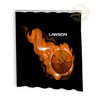Orange Flames Personalized Basketball Shower Curtain - Sports Gift & Decor For Boys #211