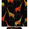 Orange Giraffes Shower Curtain with Black and White Pattern 