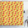 Orange Lemon Fruits Print Colorful Shower Curtain For A Refreshing Bathroom Look