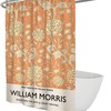 Orange Owl William Morris Bathroom Shower Curtain for a Pop and Playful Bathroom Decor