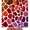 Orange Purple Abstract Giraffe Skin Pattern Decorative Shower Curtain