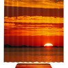 Orange Sunset Waterproof Shower Curtain, Cool Bathroom Decor, Trendy Bath Accessory 
