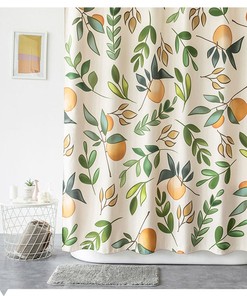 Orange Tree Silhouette Shower Curtain