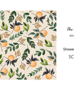 Orange Tree Silhouette Shower Curtain