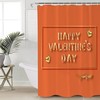 Orange White Checkered Yellow Love Heart Shower Curtain With A Playful Design For A Fun Bathroom