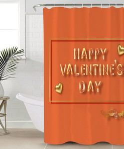Orange White Checkered Yellow Love Heart Shower Curtain With A Playful Design For A Fun Bathroom