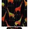 Orange Yellow Giraffes Pattern Retro Shower Curtain With Microfiber Accents, Machine Washable