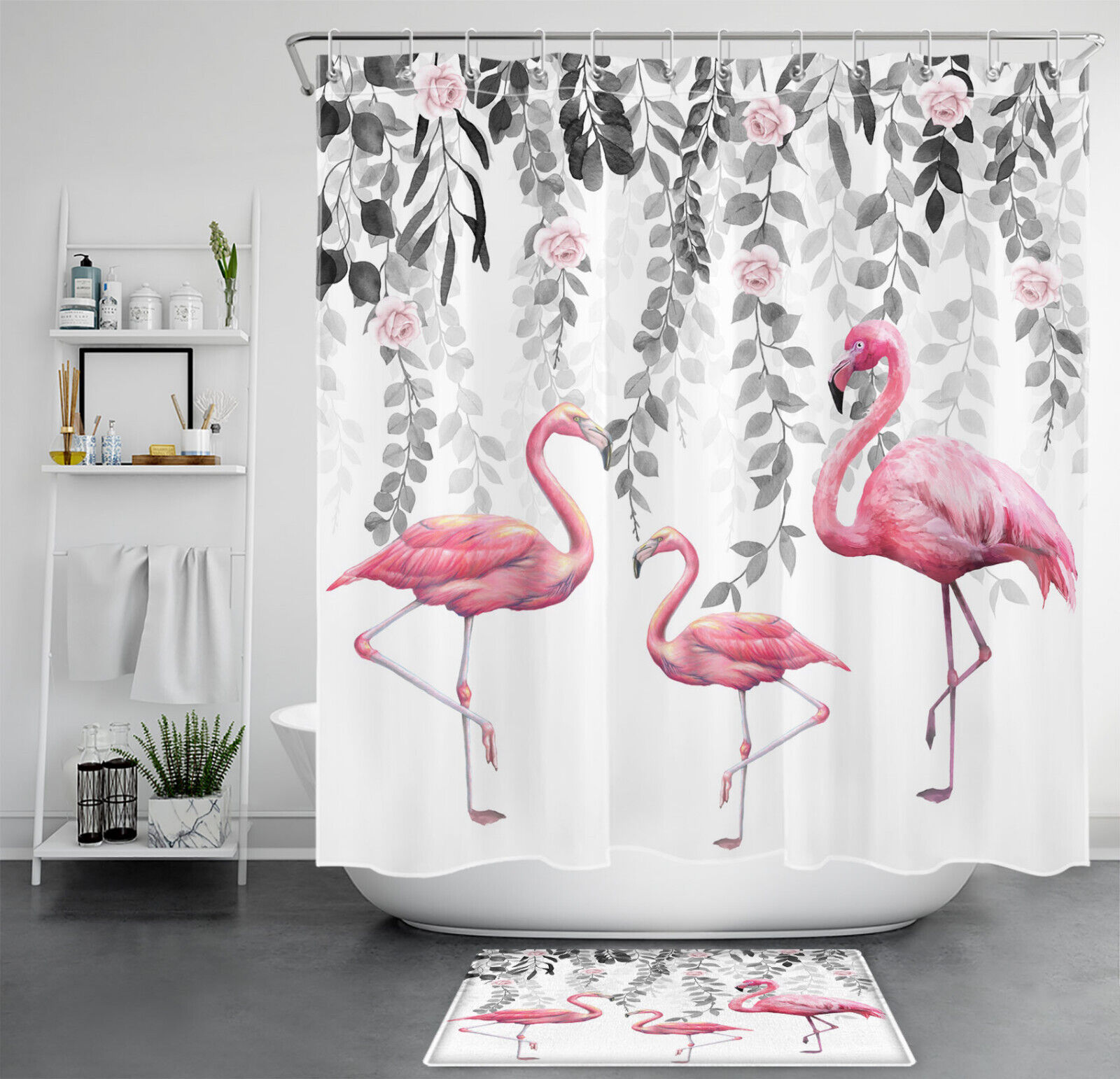 Orchid Flower Ai Art Design Print Botanical Shower Curtain