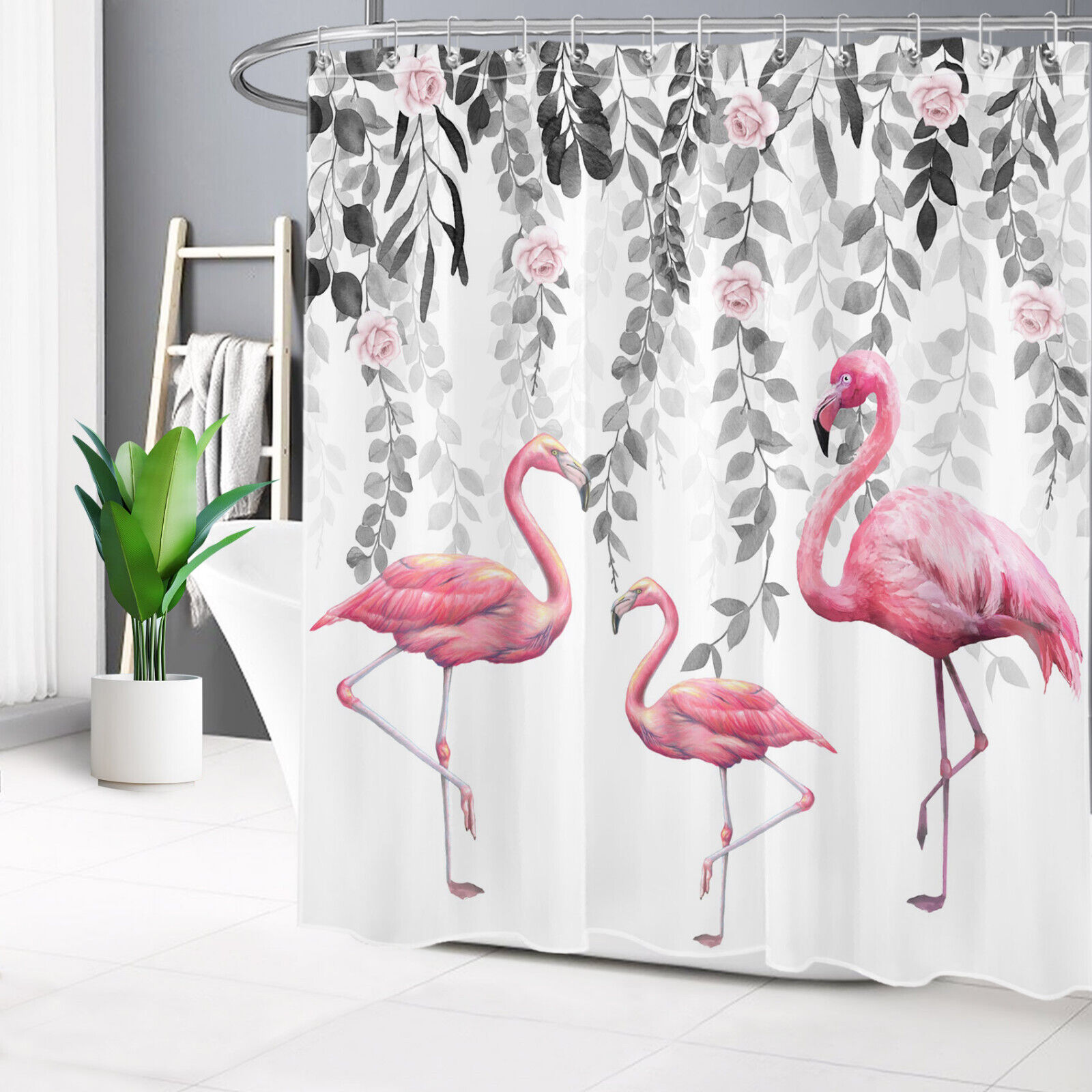 Orchid Flower Ai Art Design Print Botanical Shower Curtain - Image 2