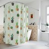 Organic Geometric Shapes Shower Curtain, Minimalistic Bohemian Boho Botanical Bathroom Decor