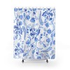 Oriental Chinoiserie Flower Garden Shower Curtain with Paisley Accents