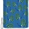 Oriental Peacock Feathers Print Shower Curtain for Bathroom Decoration
