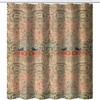 Original Design Peacock and The Dragon Yellow William Morris Shower Curtain - Heavy Duty Fabric Upholstery