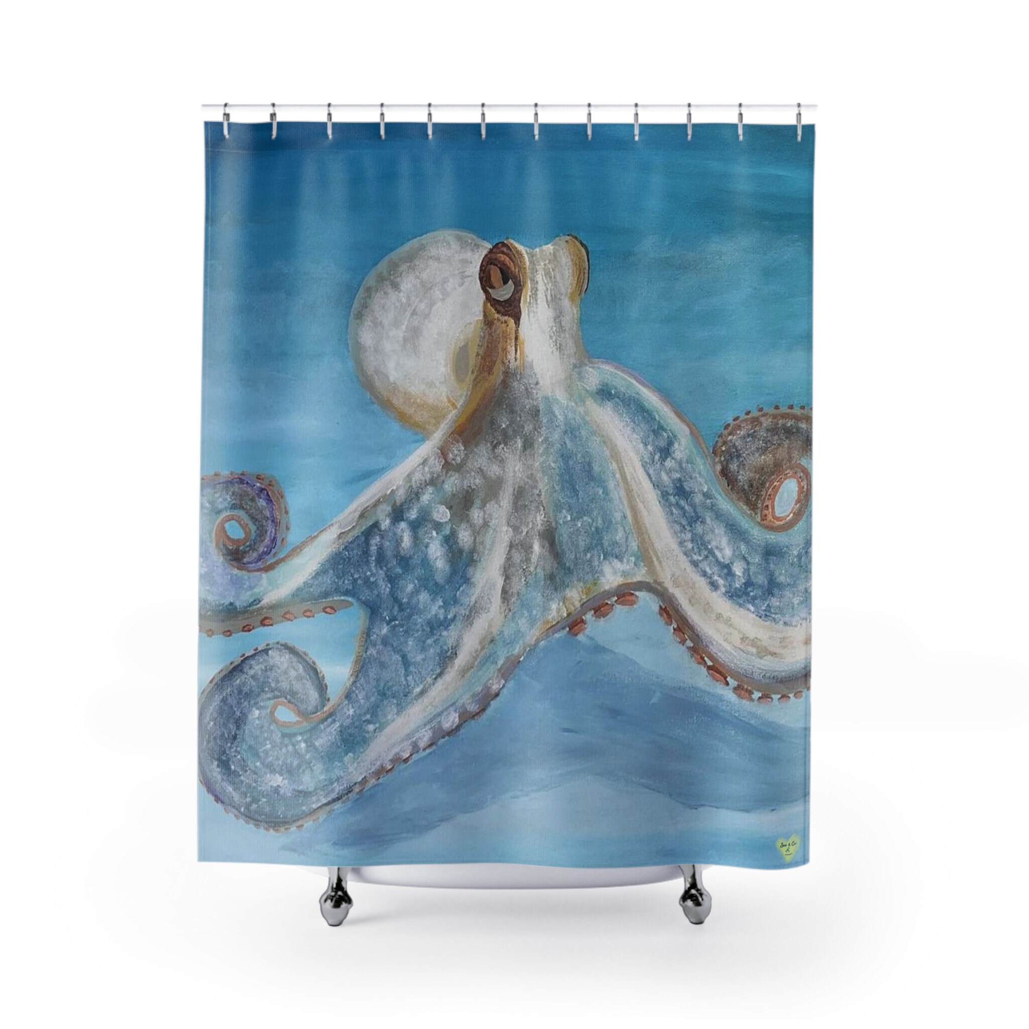 Original Octopus Shower Curtain for Bathroom Decor