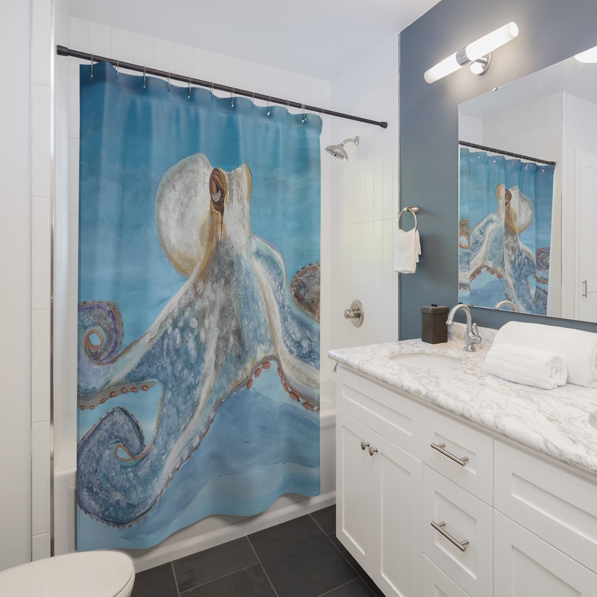 Original Octopus Shower Curtain for Bathroom Decor