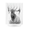 Original Western Artwork Shower Curtain Featuring Bugling Elk Colorado Mountains