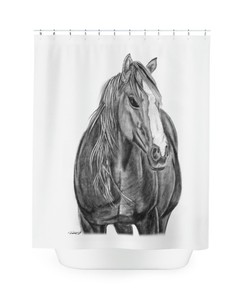 Original Western Artwork Shower Curtain with Wild Horse Riding for a Unique and Personalized Bathroom Decor