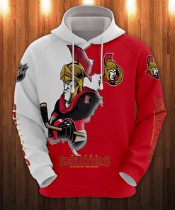 Ottawa Senators Cartoon Graphic 3D Zip Hoodie - Zip Hoodie For Fan