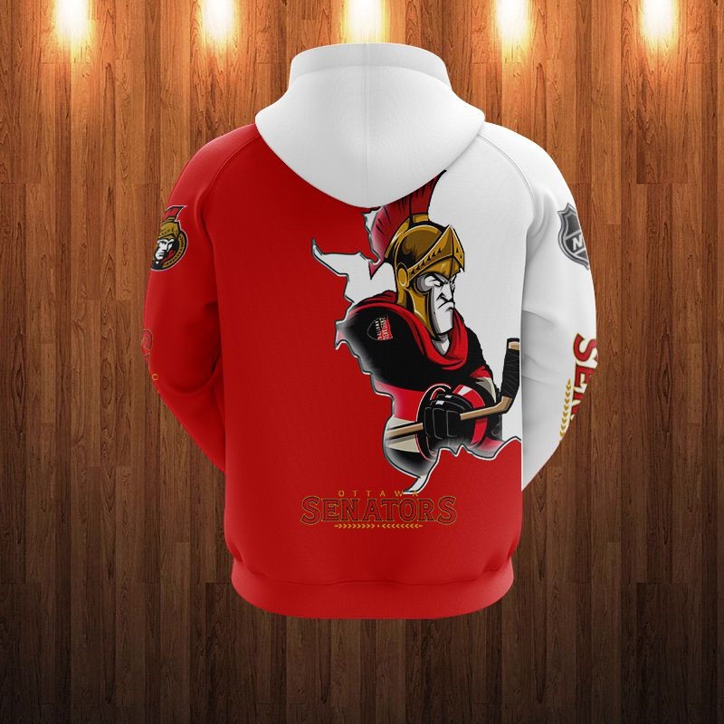 Ottawa Senators Cartoon Graphic 3D Zip Hoodie - Zip Hoodie For Fan