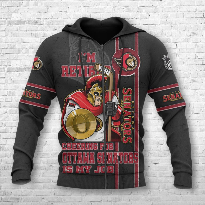 Ottawa Senators I'M Retired 3D Hoodie - Gifts For Fans