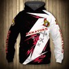 Ottawa Senators Thunder Design 3D Hoodie - Pullover Nhl