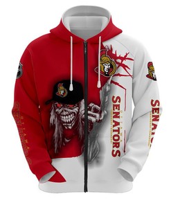 Ottawa Senators Ultra Death Graphic 3D Hoodie - Halloween Gift