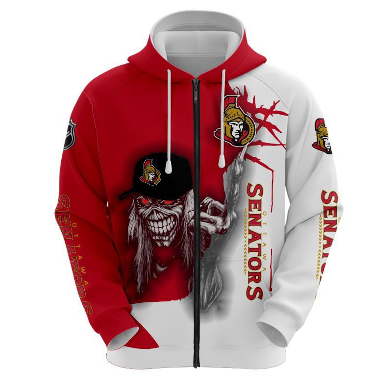 Ottawa Senators Ultra Death Graphic 3D Hoodie - Halloween Gift