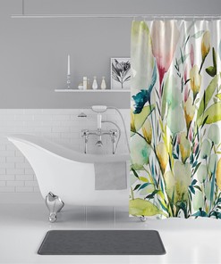 Outdoor Divinity White Tiger Men's Shower Curtain - Waterproof 79x71 Shower Curtaincolor