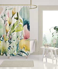 Outdoor Divinity White Tiger Men's Shower Curtain - Waterproof 79x71 Shower Curtaincolor