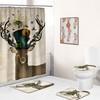 Outdoor Wilderness Shower Curtain With Deer And Elk Prints