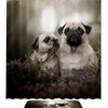 Outdoors Dog Animals Shower Curtain for Nature and Animal Bathroom Decor 